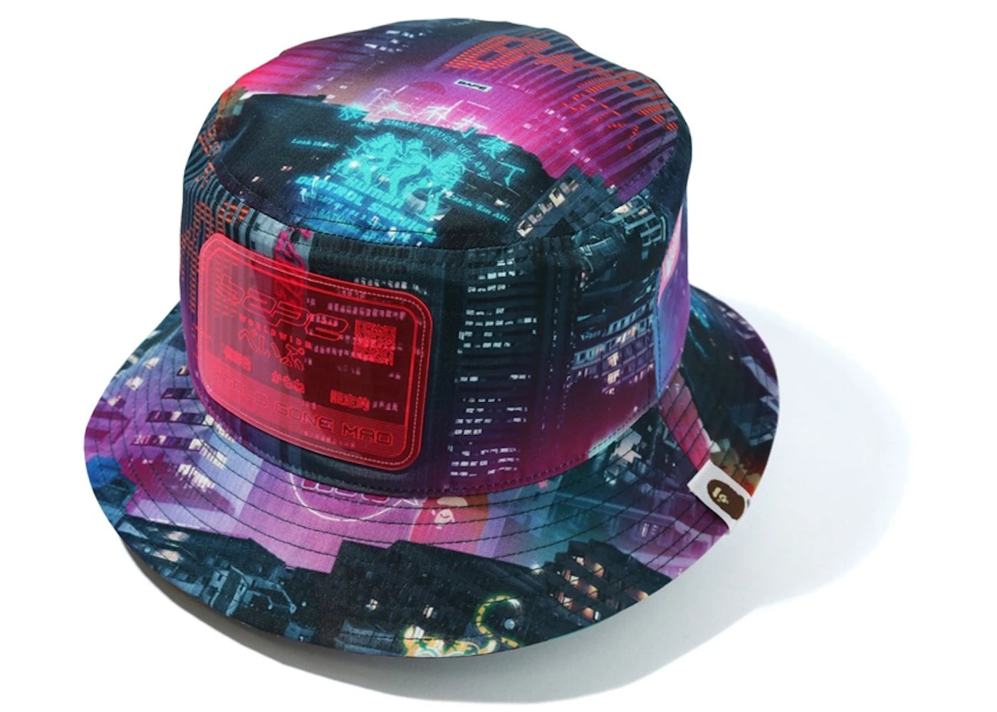 BAPE Neon Tokyo Bucket Hat Black