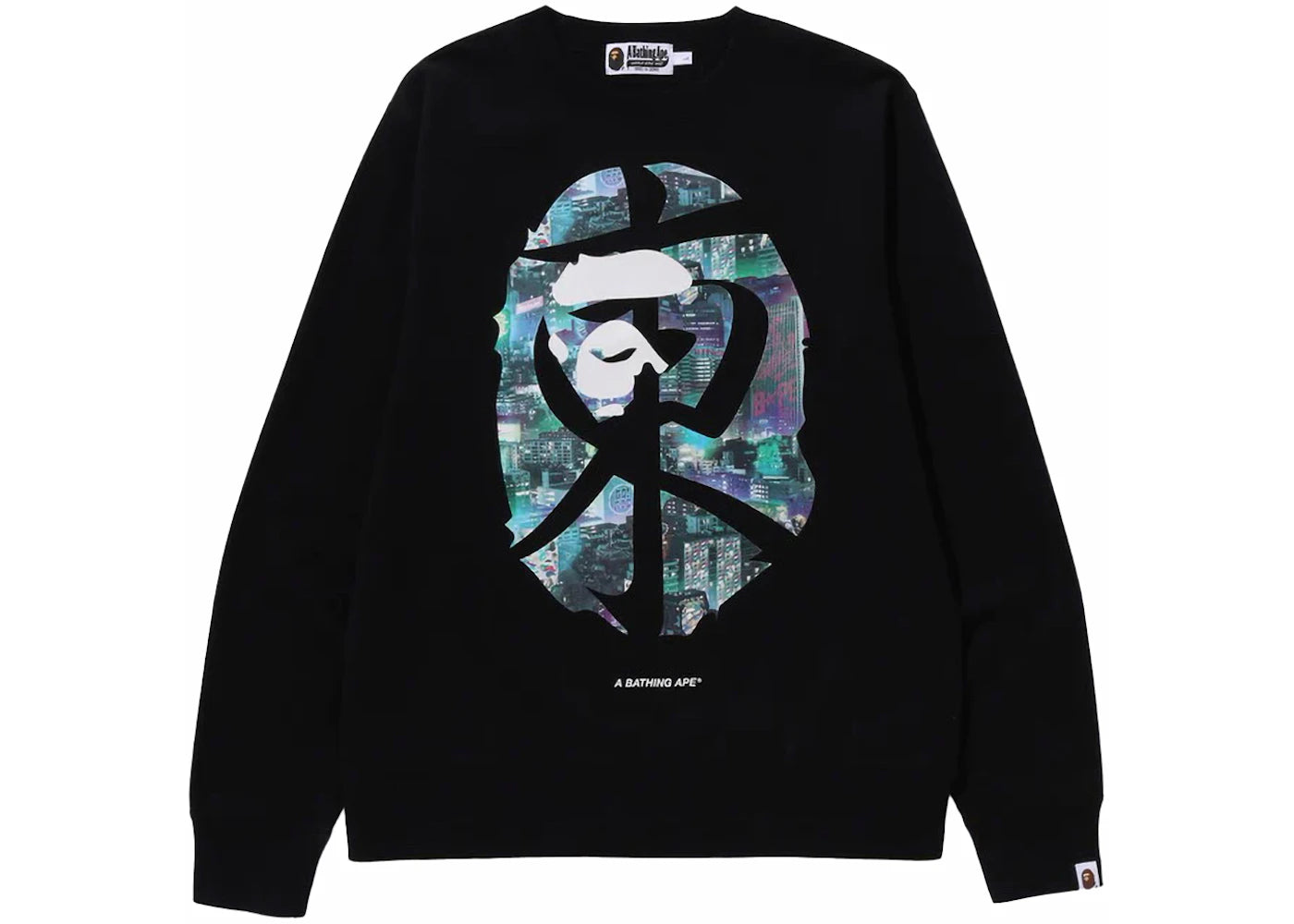 BAPE Neon Tokyo Crewneck (FW23) Black
