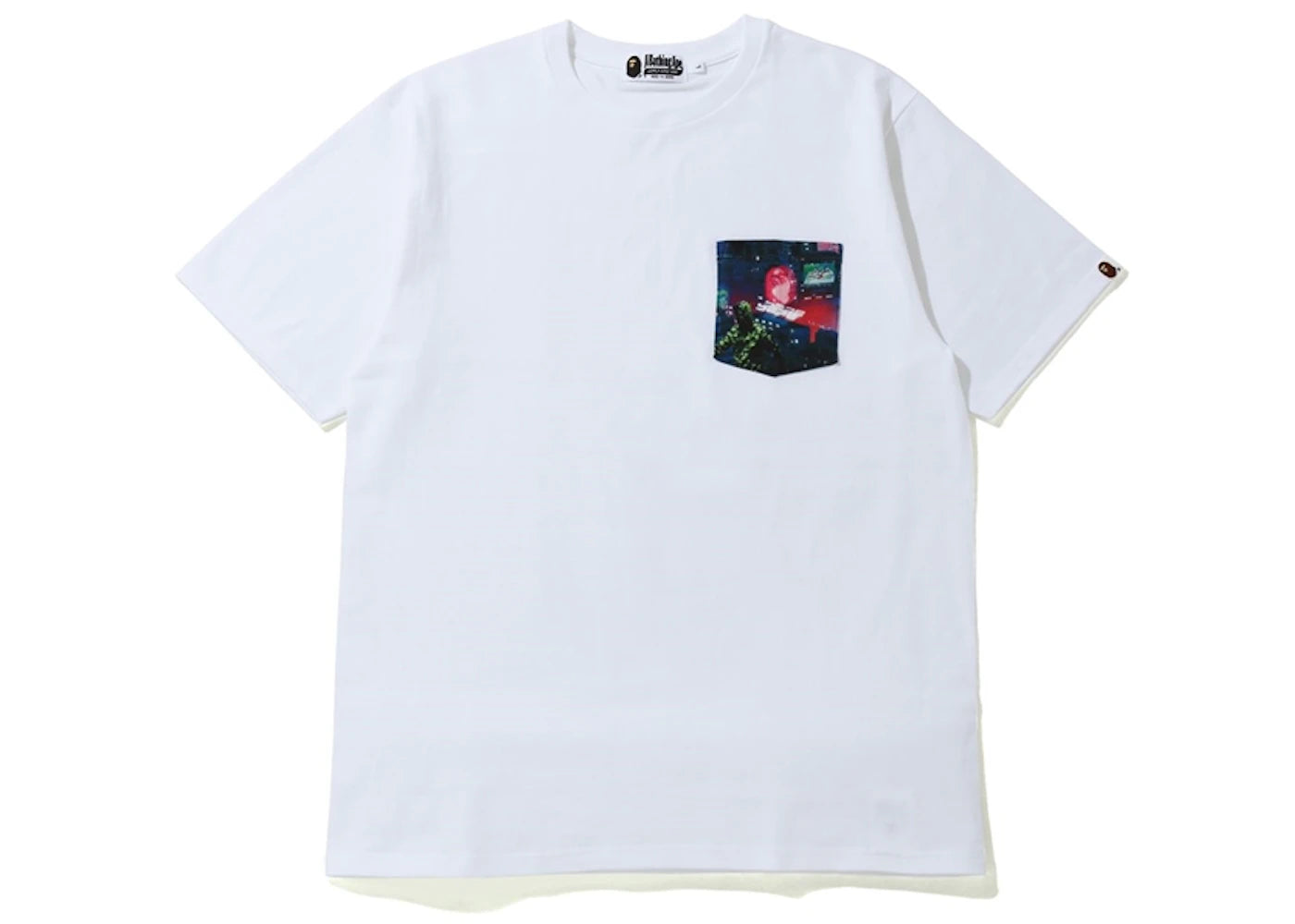 BAPE Neon Tokyo Pocket Tee White