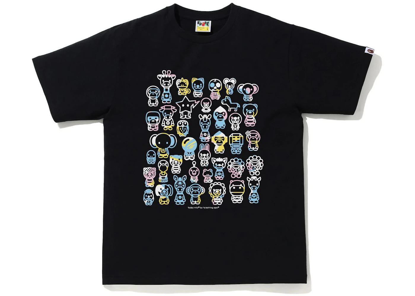 BAPE New Multi Camo A To Z Tee Black