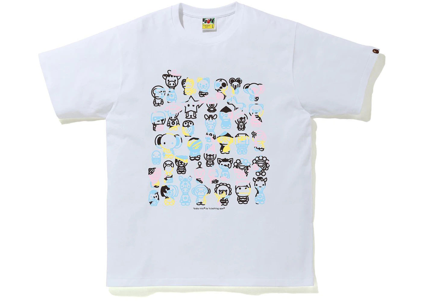 BAPE New Multi Camo A To Z Tee White