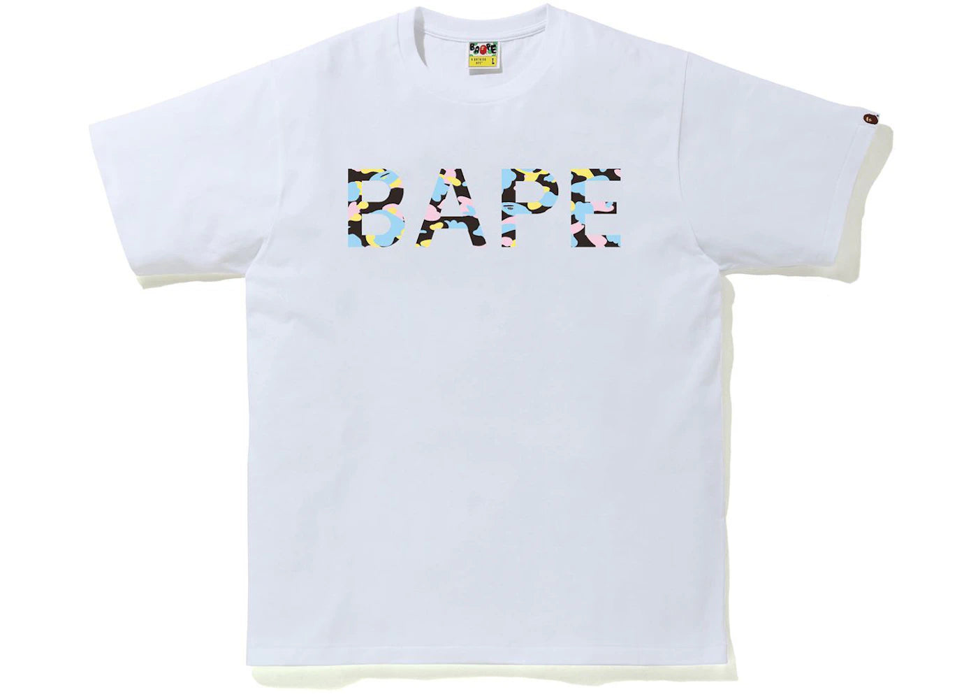 BAPE New Multi Camo BAPE Tee White