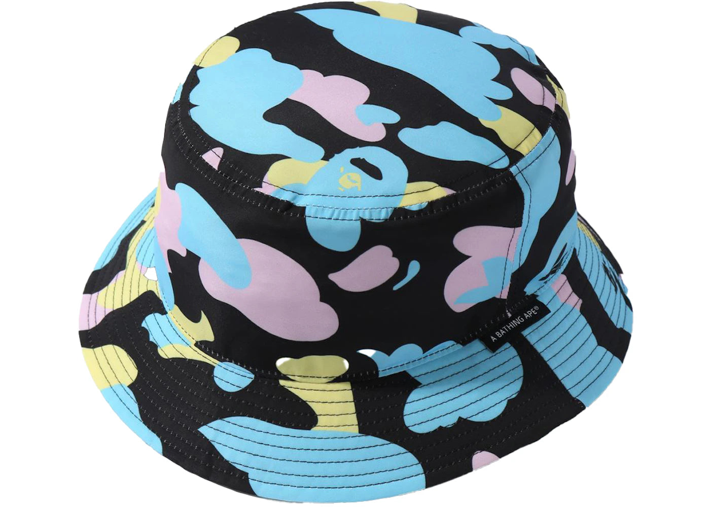 BAPE New Multi Camo Bucket Hat Black