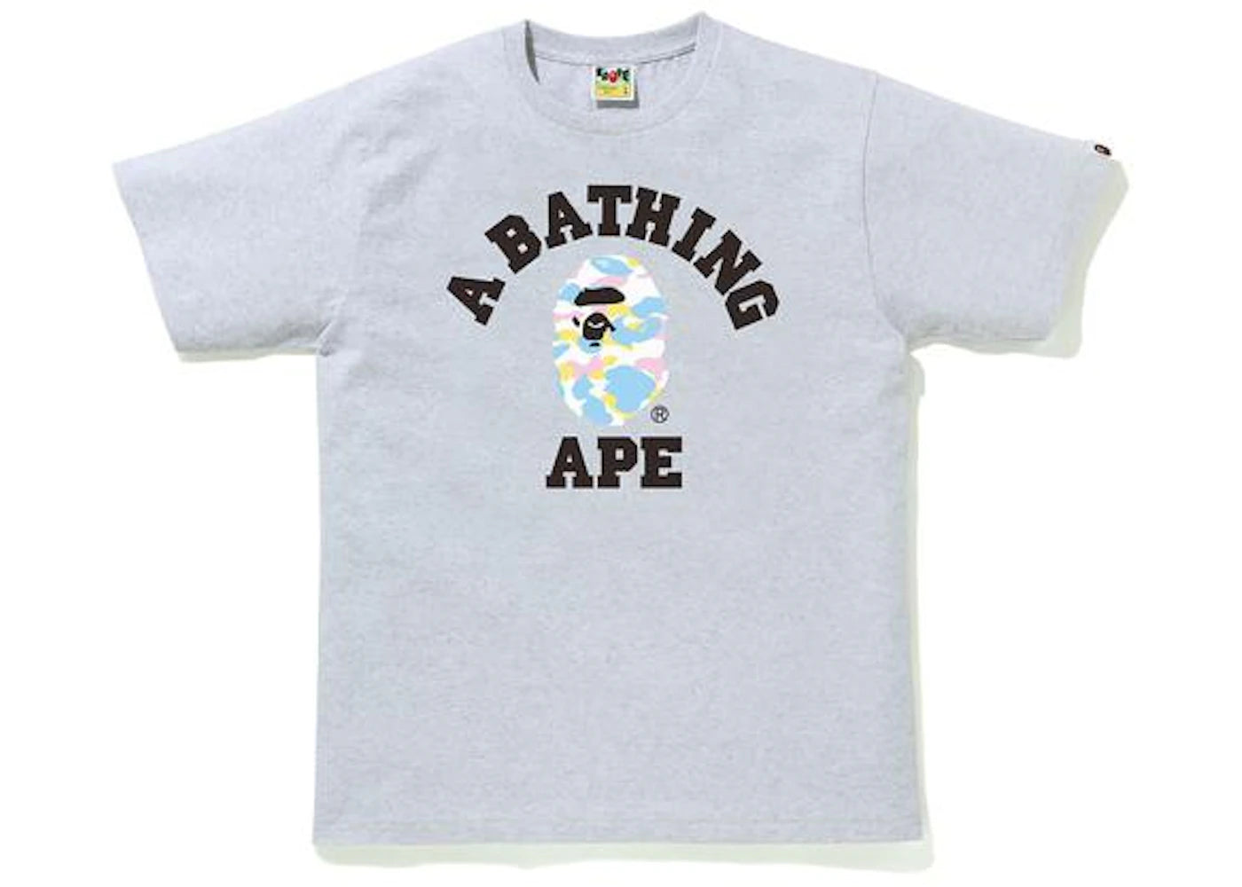 BAPE New Multi Camo College Tee Gray