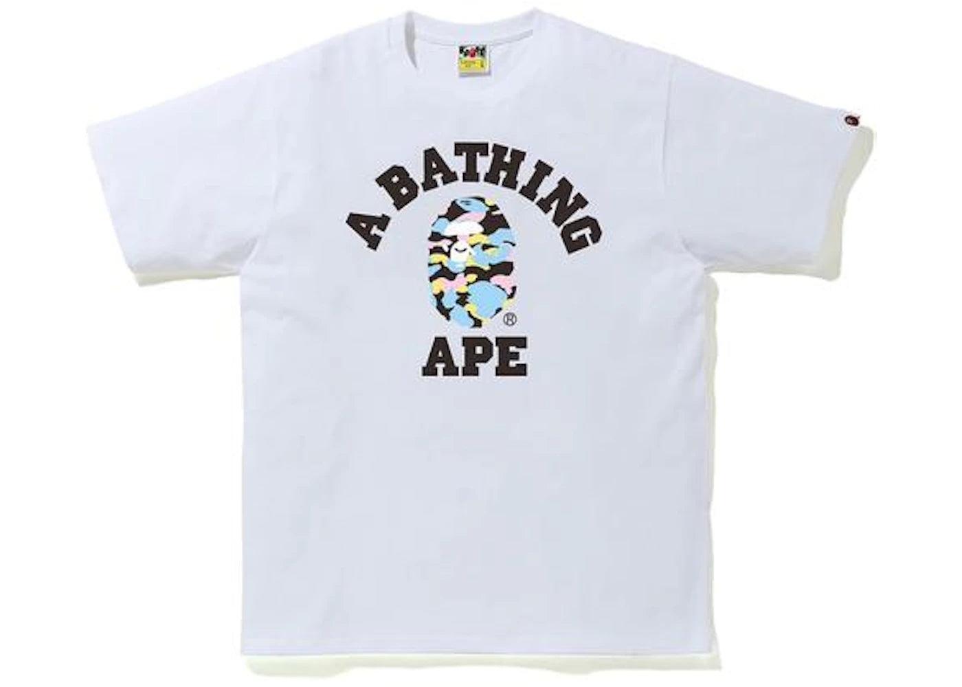 BAPE New Multi Camo College Tee White