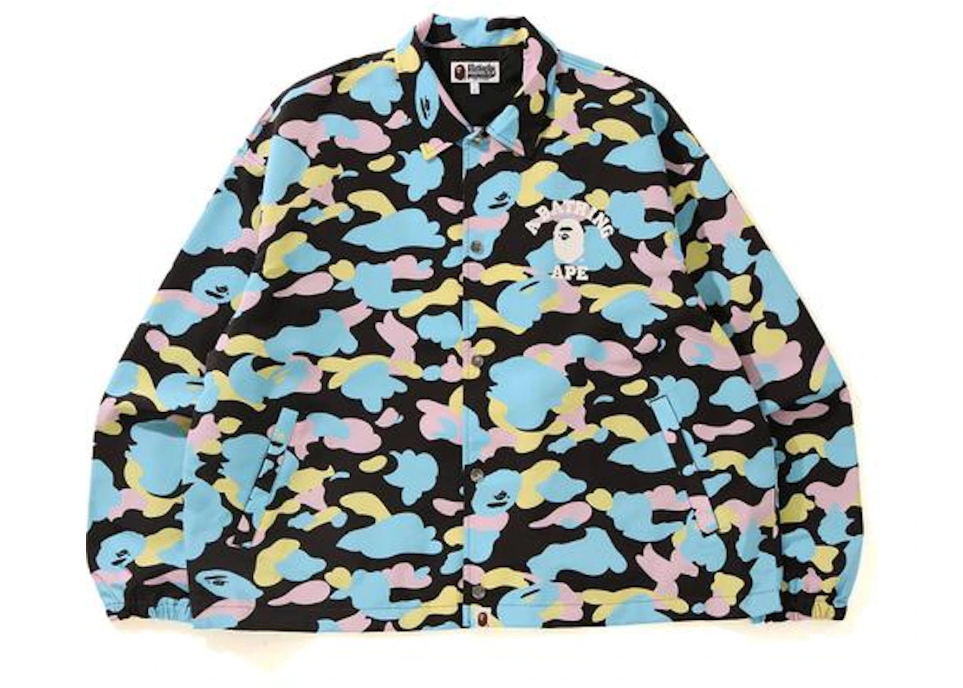 BAPE New Multi Camo Relaxed Coach Jacket Black