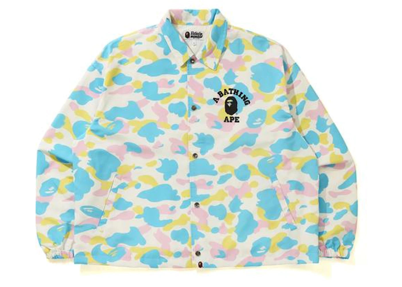 BAPE New Multi Camo Relaxed Coach Jacket White