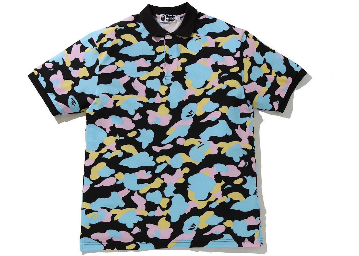 BAPE New Multi Camo Relaxed Polo Black