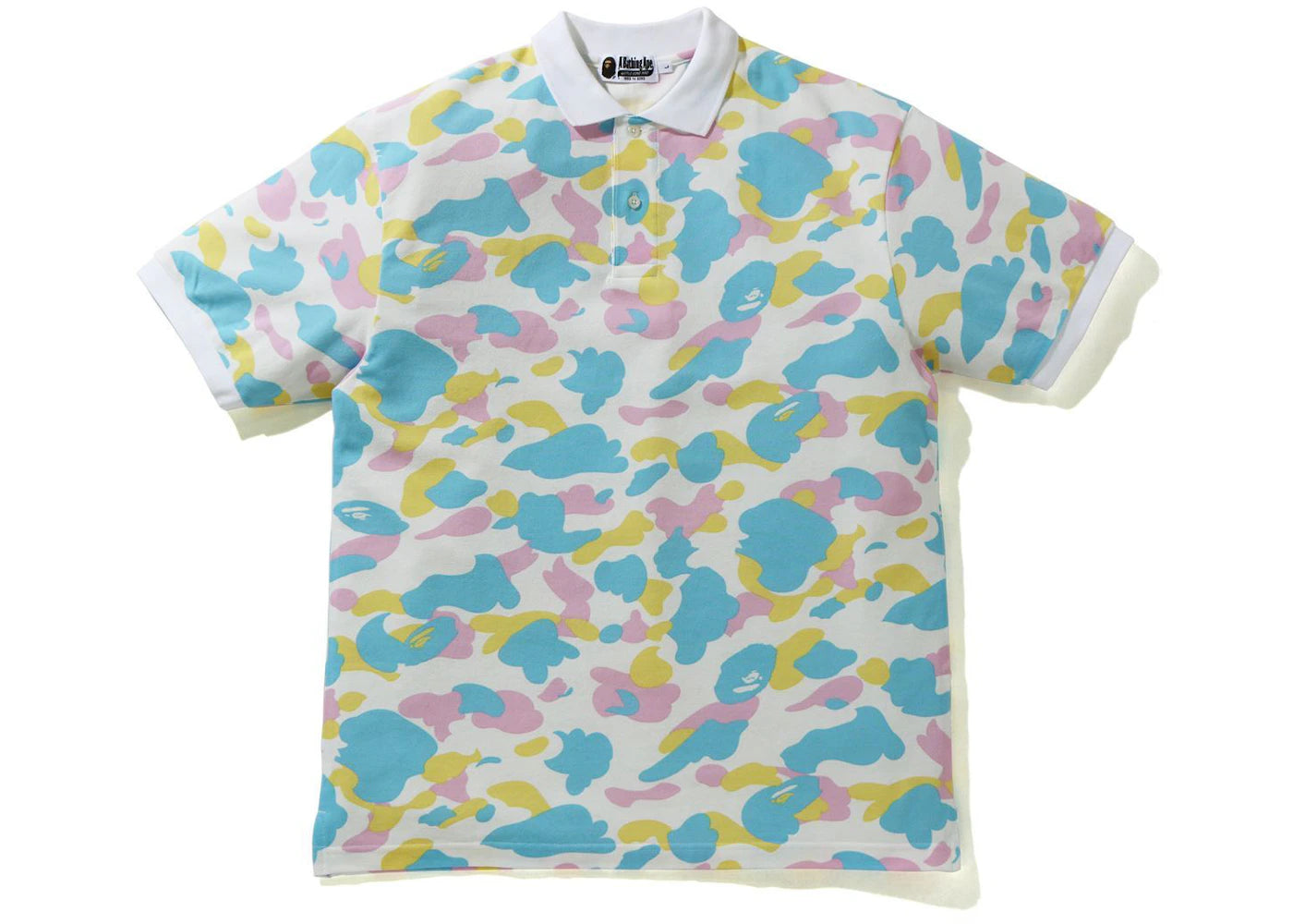 BAPE New Multi Camo Relaxed Polo White