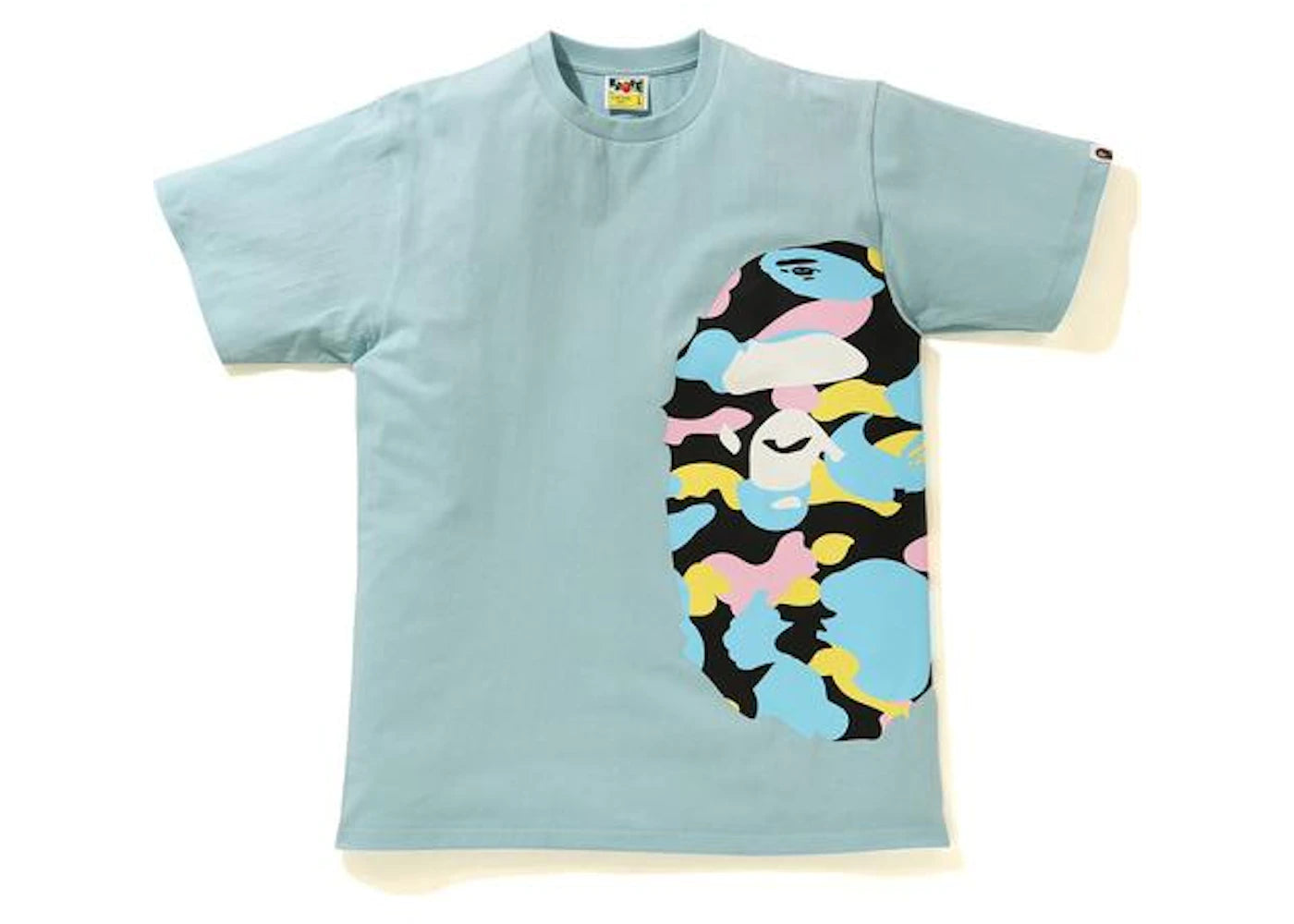 BAPE New Multi Camo Side Big Ape Head Tee Sax