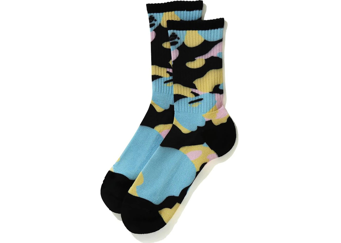 BAPE New Multi Camo Socks Black
