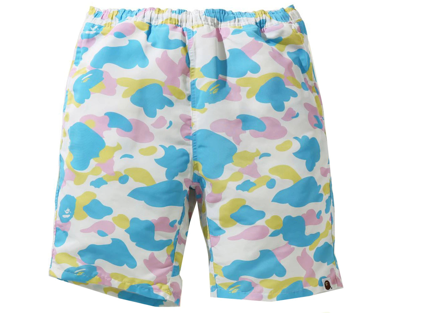 BAPE New Multi Camo Track Shorts White