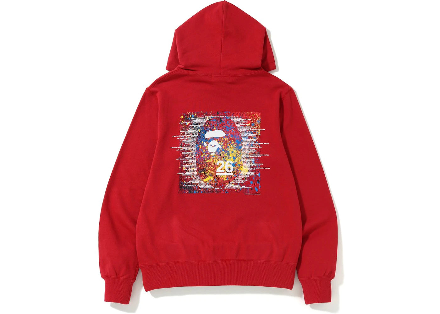 BAPE Nowhere 26th Anniversary Pullover Hoodie Red