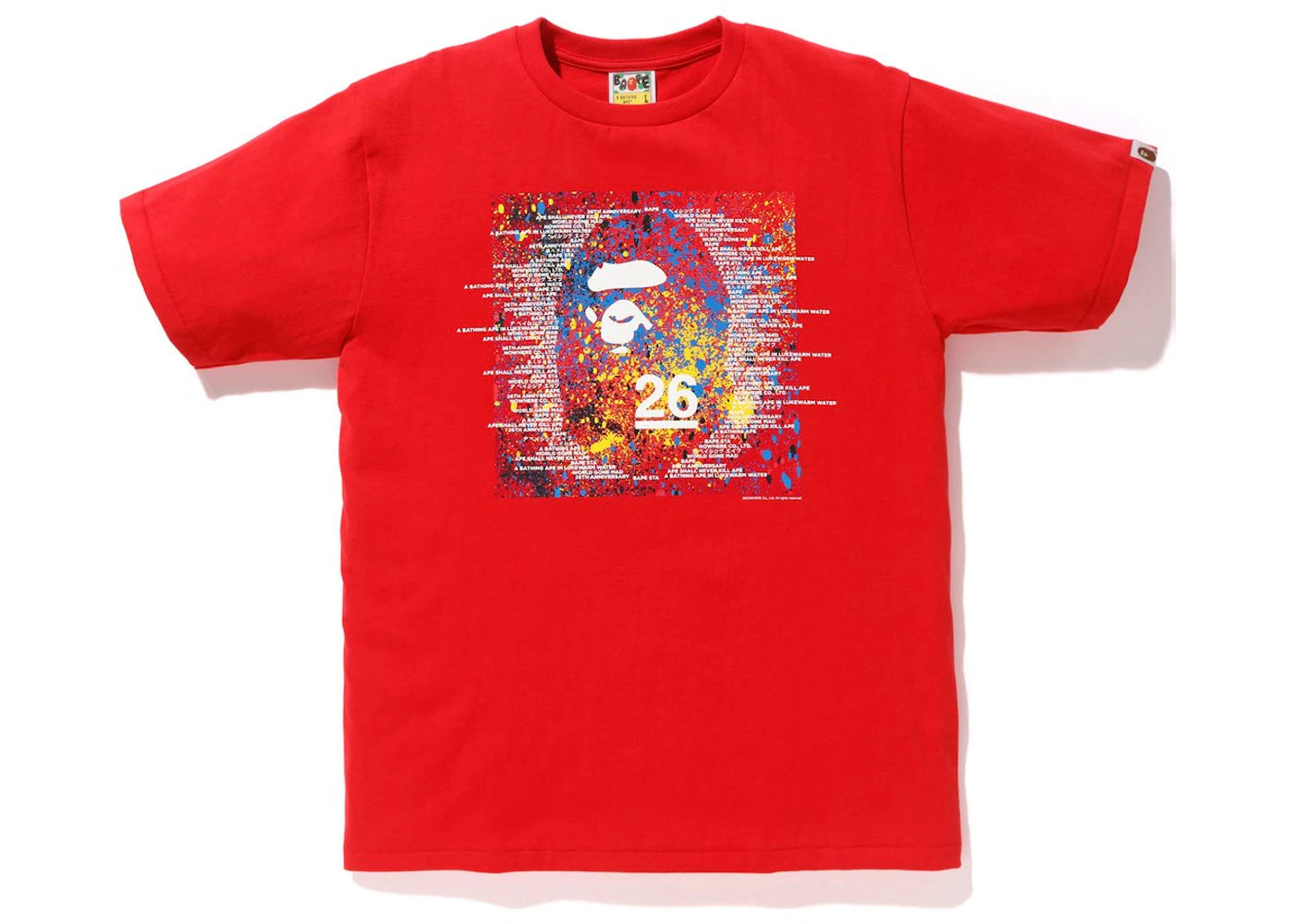 BAPE Nowhere 26th Anniversary Tee Red