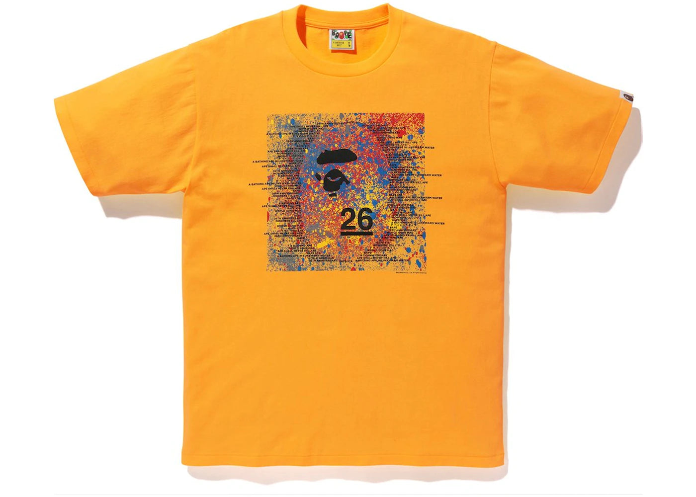 BAPE Nowhere 26th Anniversary Tee Yellow
