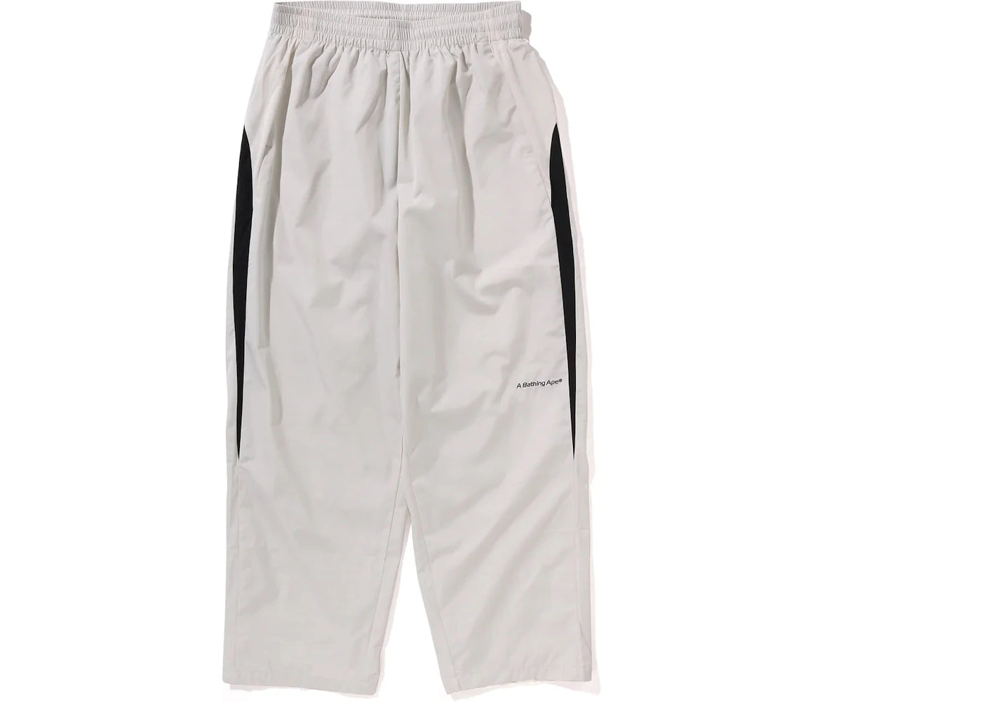 BAPE Nylon Loose Fit Track Pants Ivory