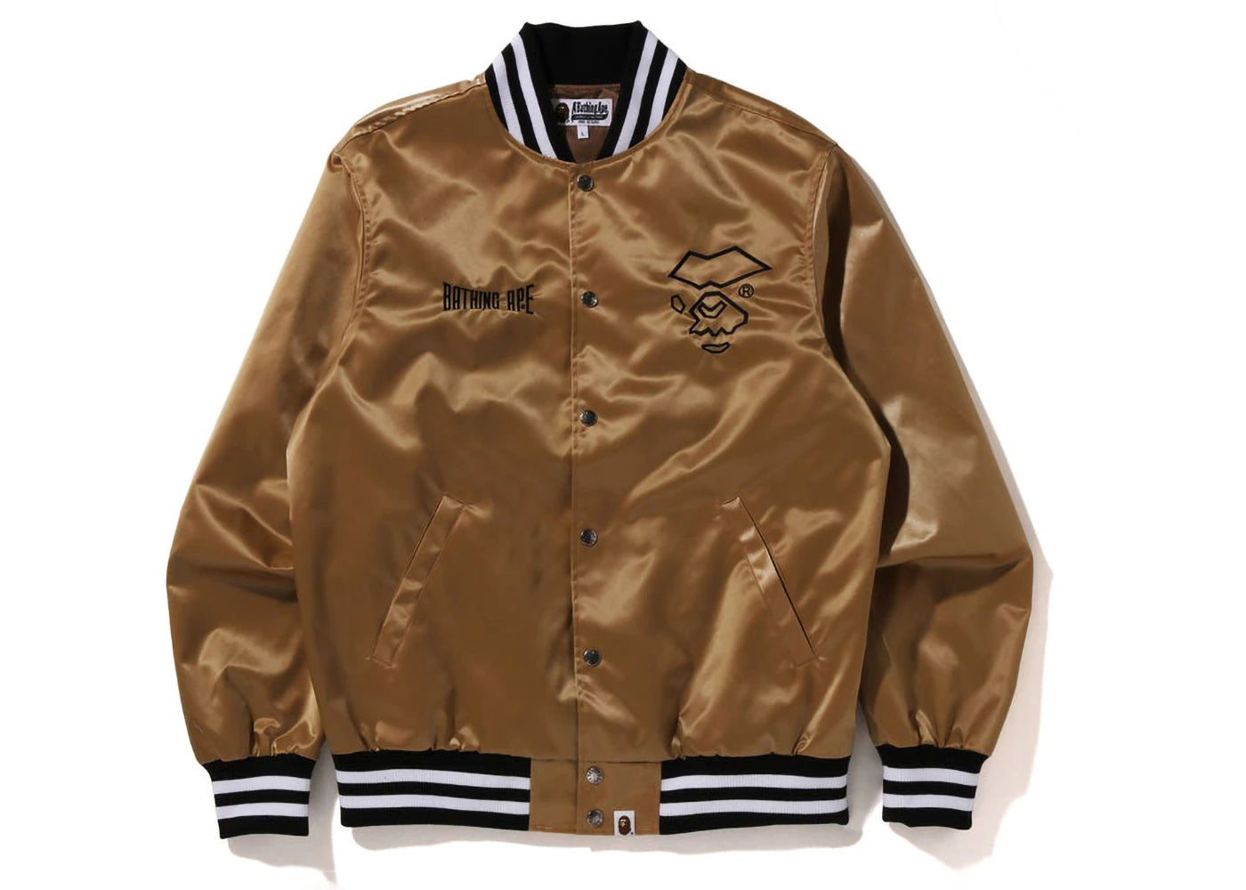 BAPE Nylon Varsity Jacket Gold