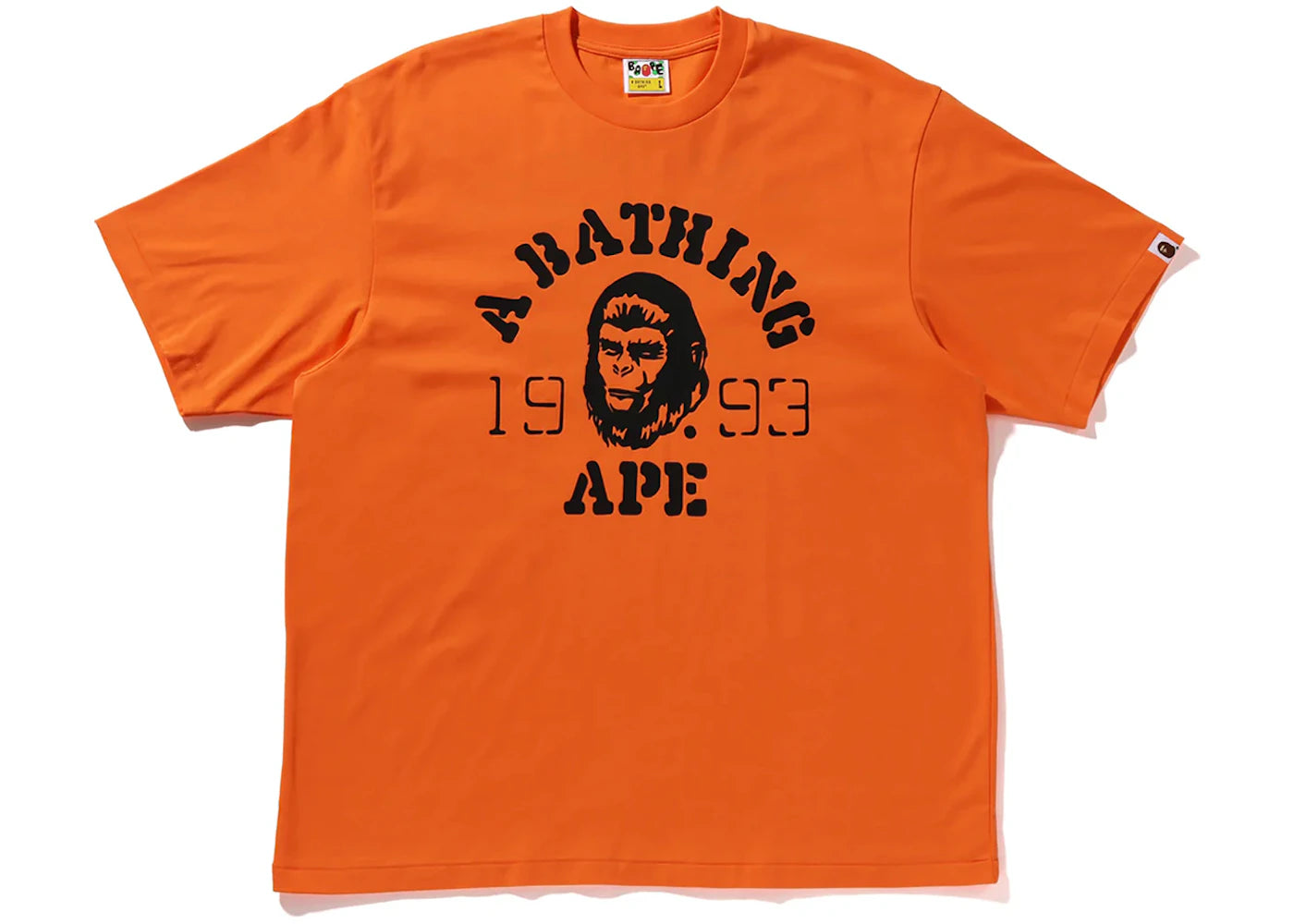 BAPE OG Ape Head College Relaxed Fit Tee Orange