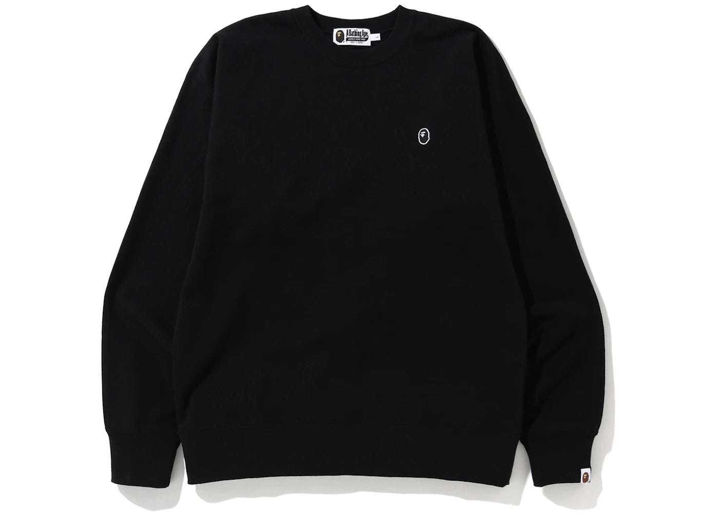 BAPE One Point City Camo Big Logo Wide Crewneck Black