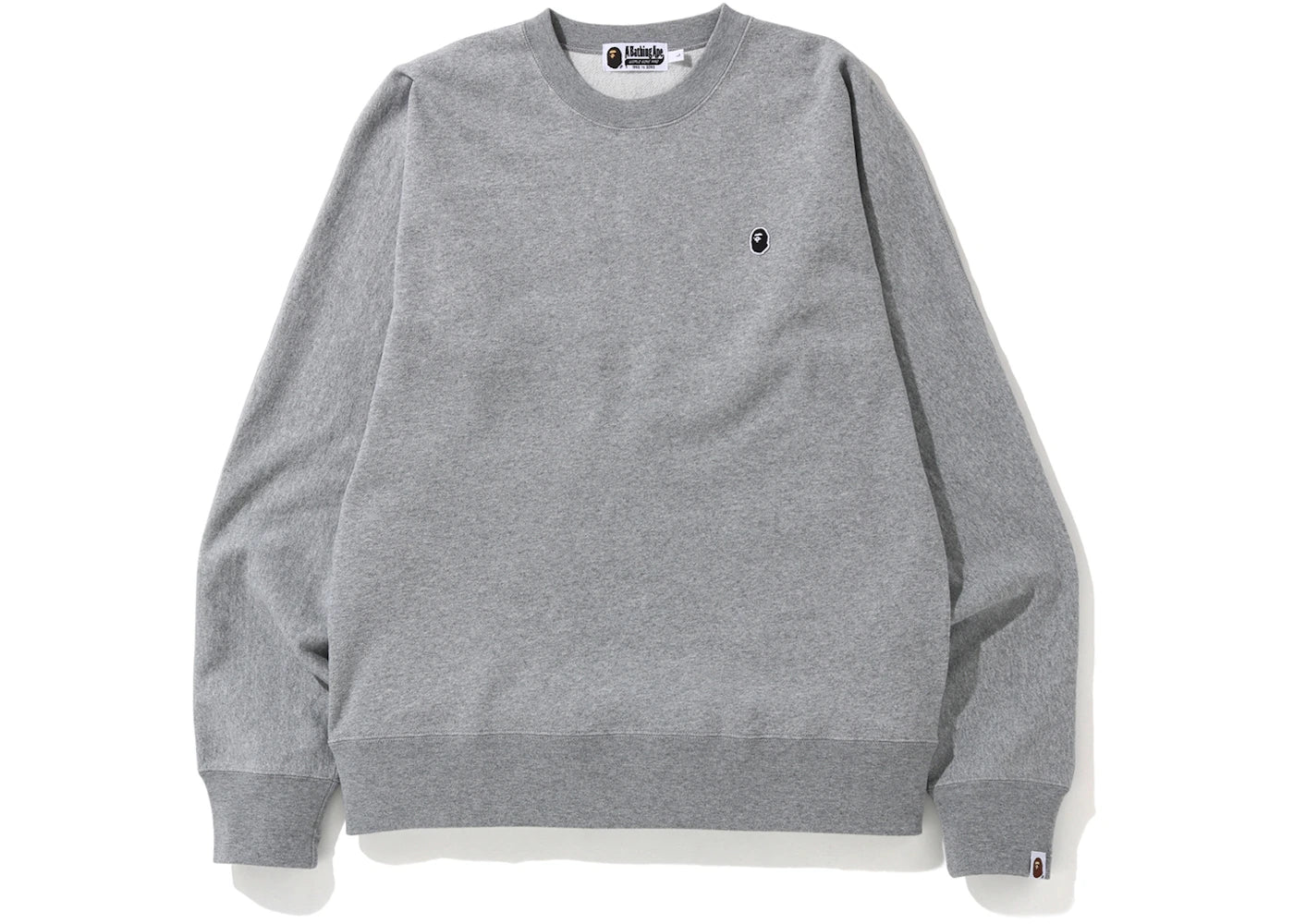 BAPE One Point City Camo Big Logo Wide Crewneck Grey