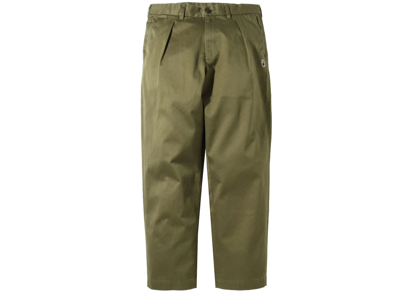 BAPE One Point Loose Fit Chino Pants Olivedrab