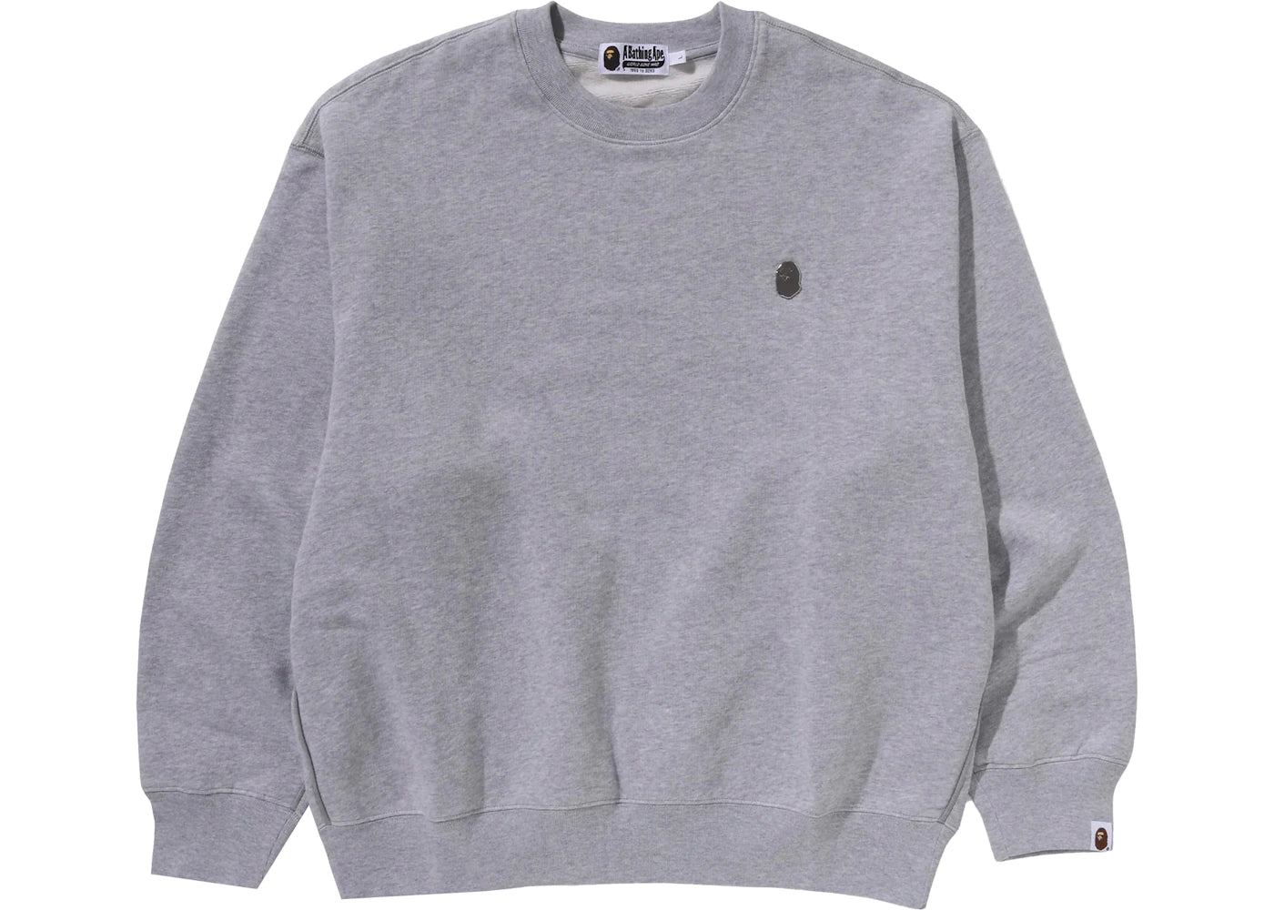 BAPE One Point Relaxed Fit Crewneck Sweatshirt Gray