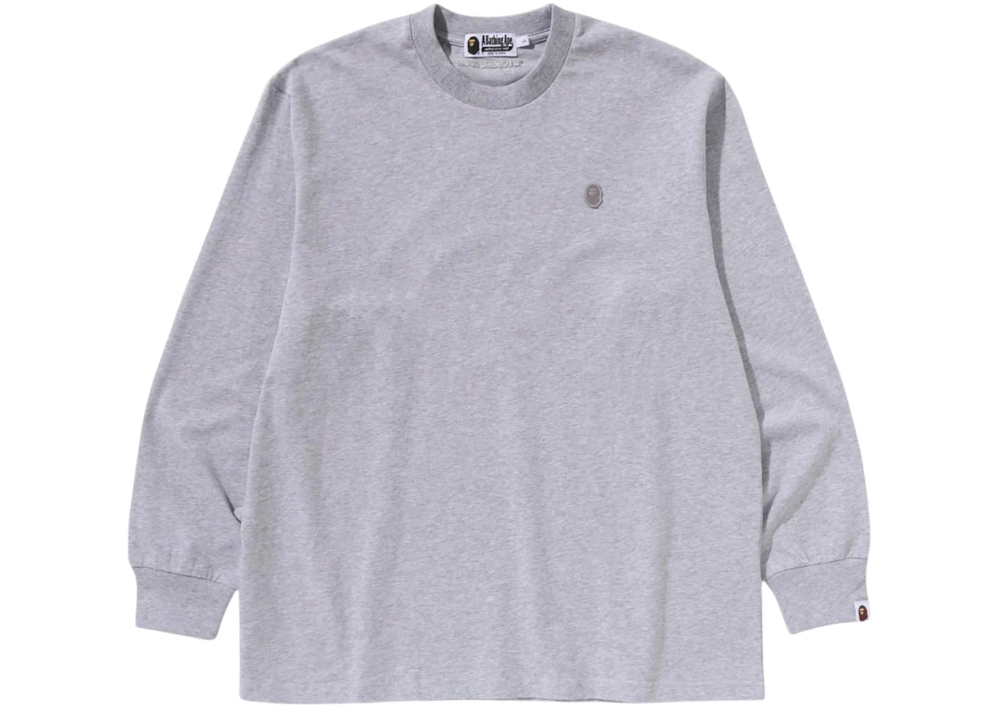 BAPE One Point Relaxed Fit L/S Tee Grey