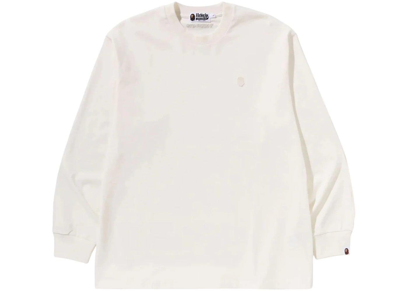 BAPE One Point Relaxed Fit L/S Tee Ivory