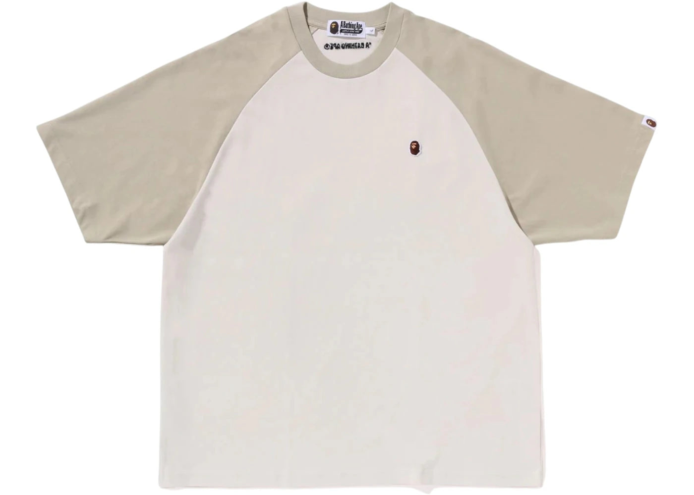 BAPE One Point Relaxed Fit Raglan Tee Ivory