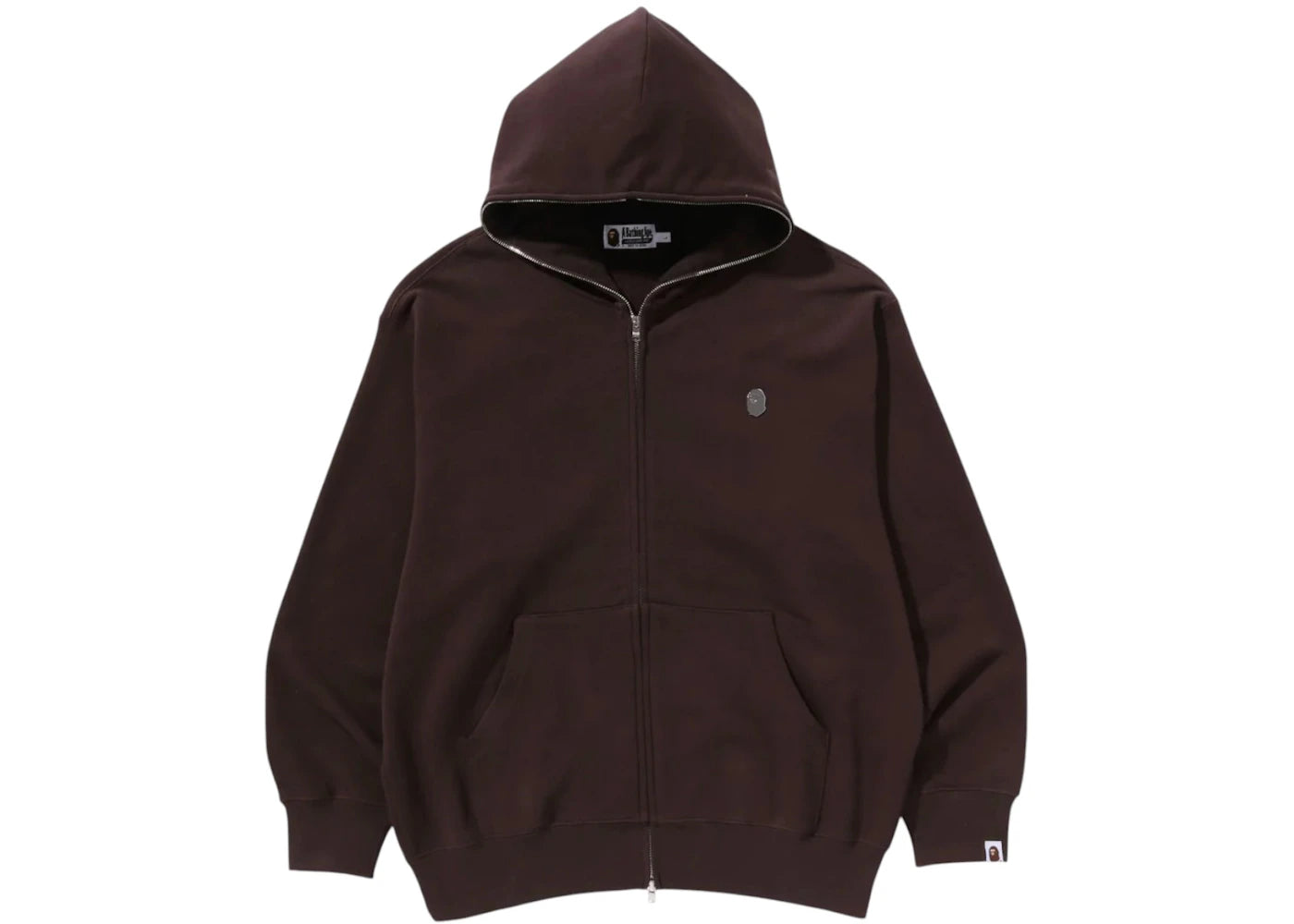 BAPE One Point Relaxed Fit Zip Hoodie Brown