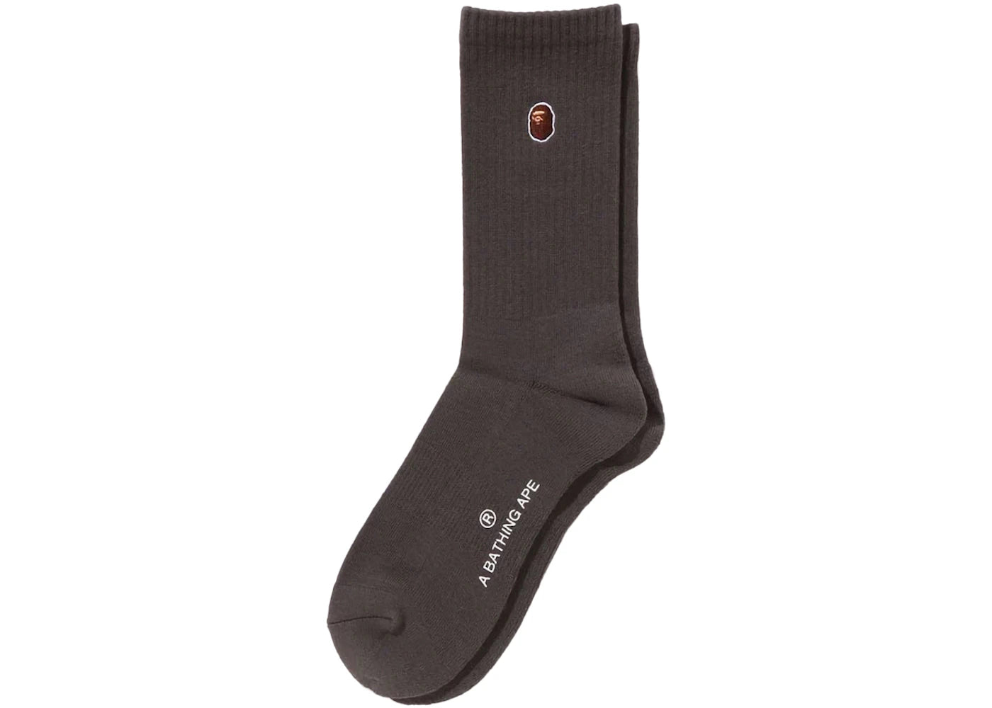 BAPE One Point Socks Charcoal