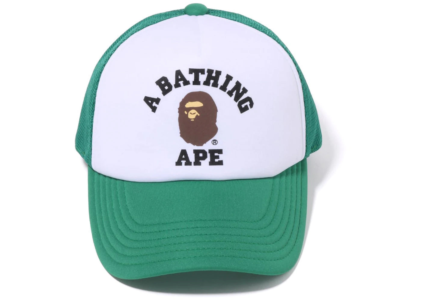 BAPE College Mesh Cap Green