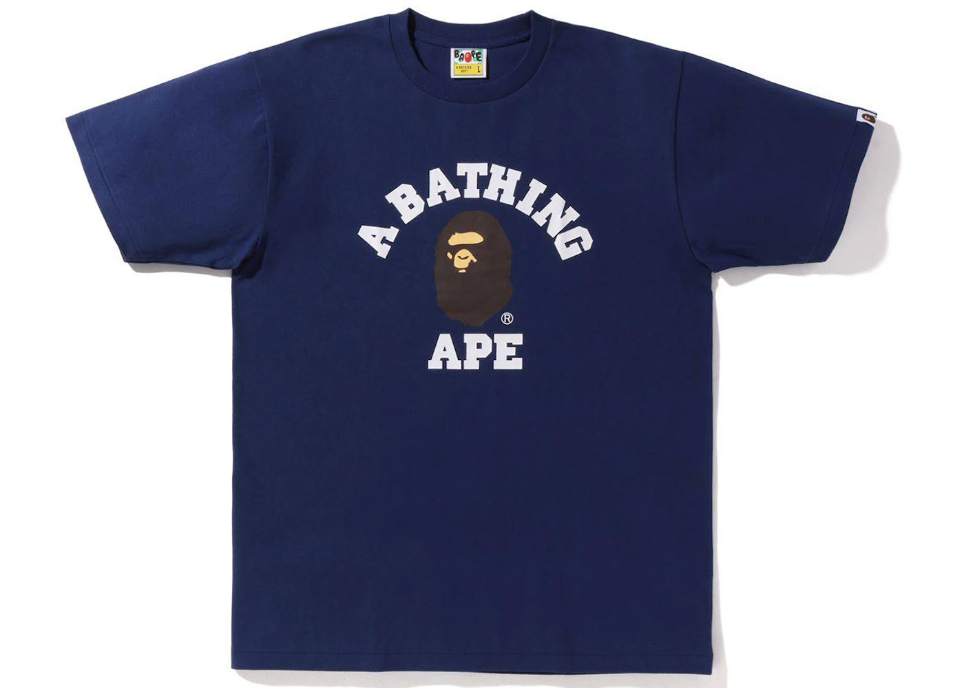 BAPE Online Exclusive College Tee Navy