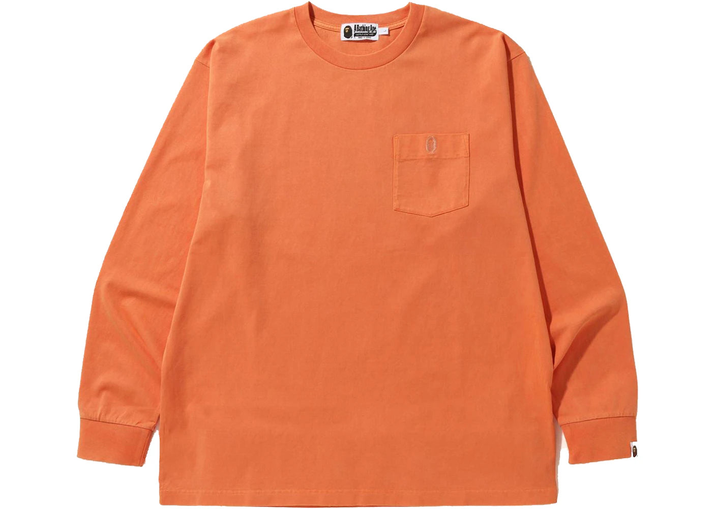 BAPE Overdye One Point Pocket Relaxed Fit L/S Tee Orange