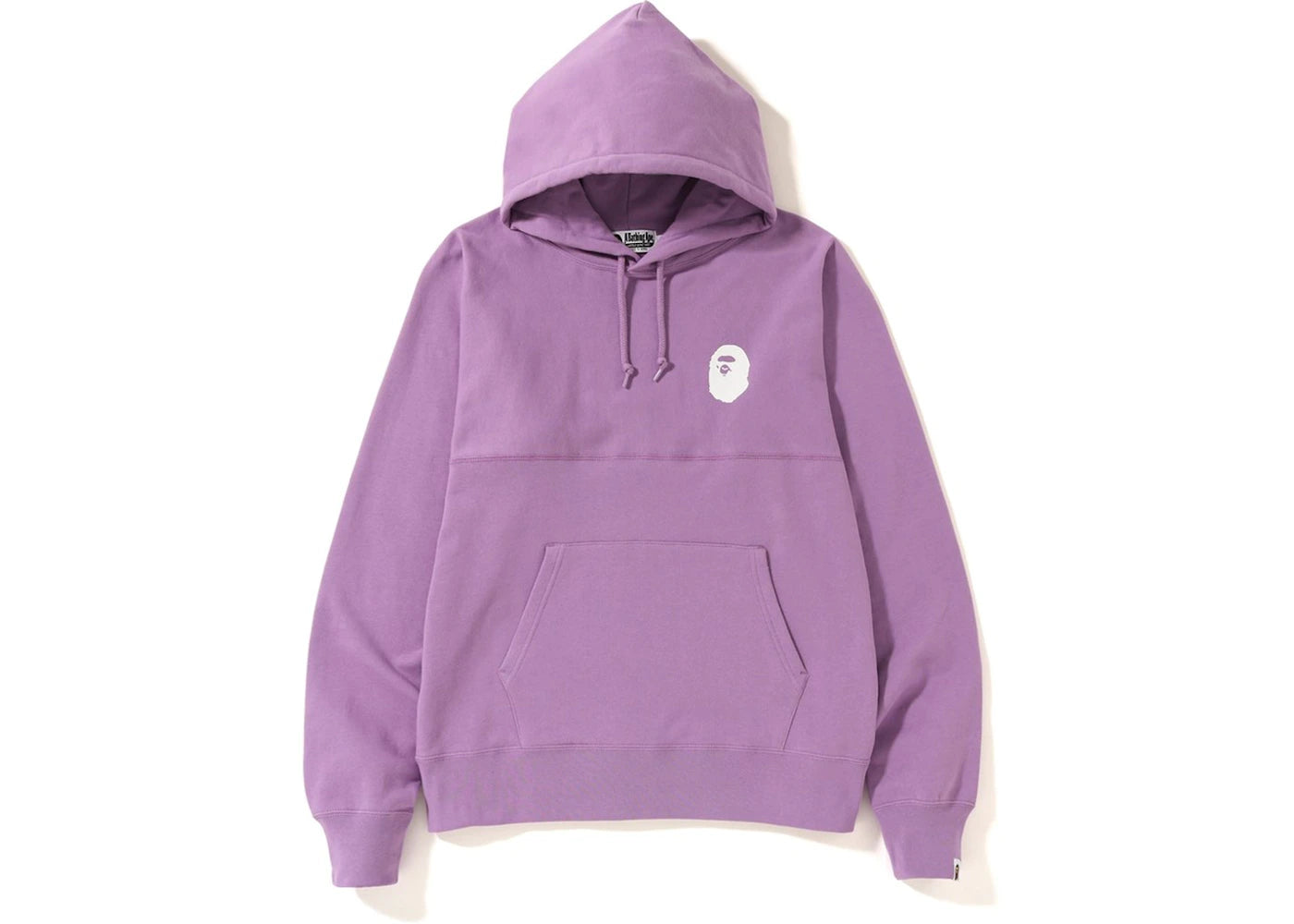 BAPE Pastel Color Big Logo Wide Pullover Hoodie Purple