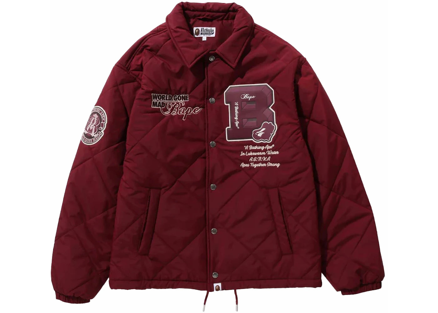 BAPE Patch Coach Jacket Red