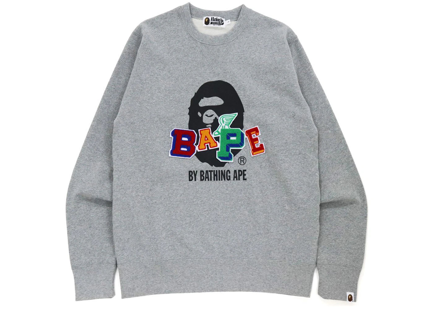 BAPE Patch Crewneck Grey