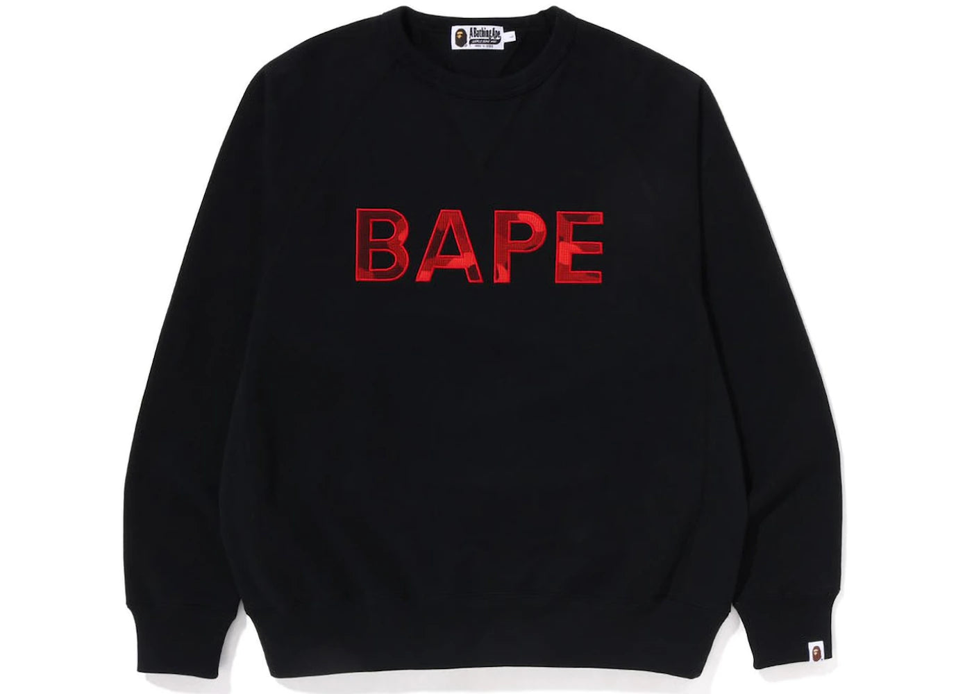 BAPE Patch Relaxed Fit Crewneck Black