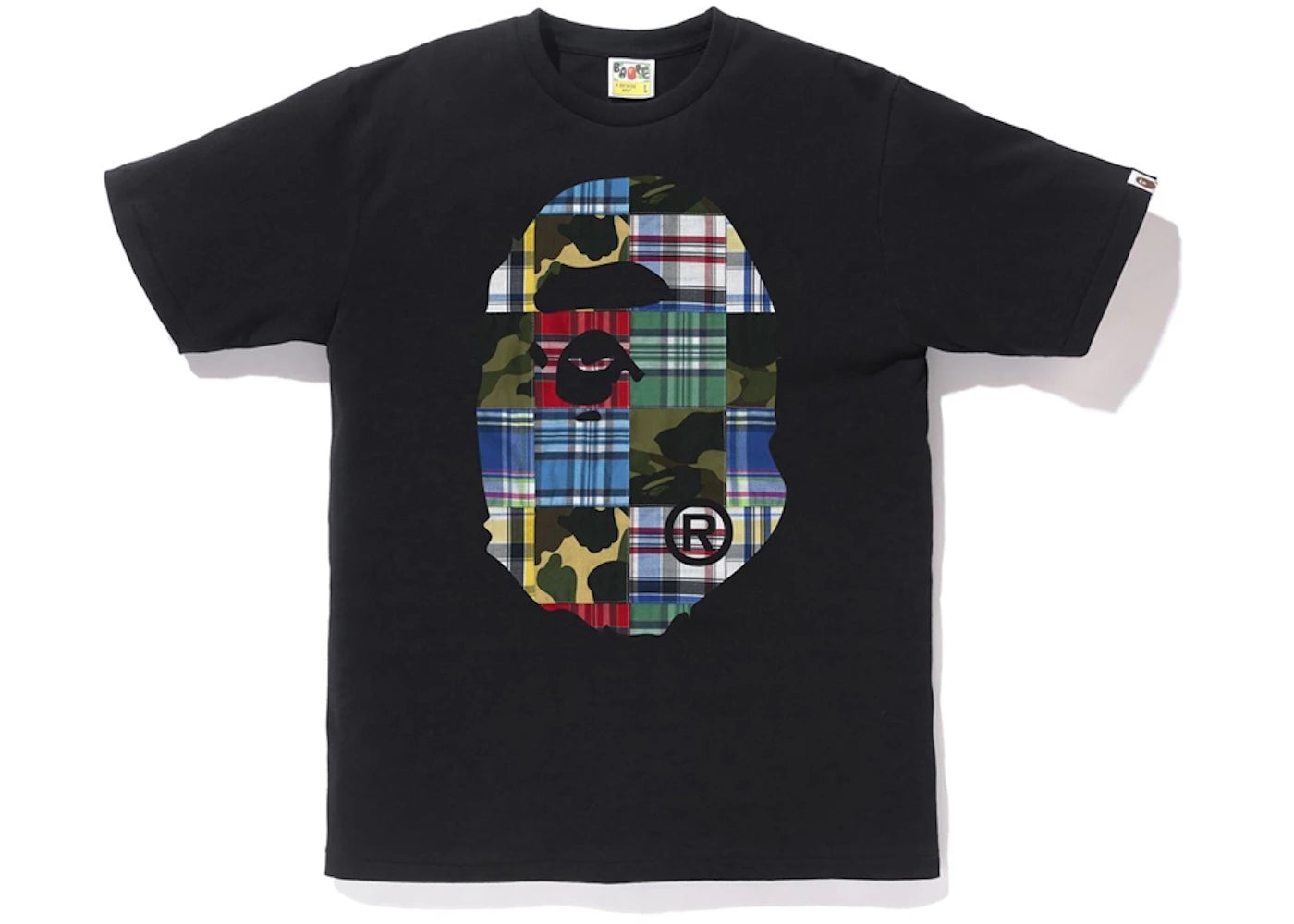 BAPE Patchwork Big Ape Head Tee Black