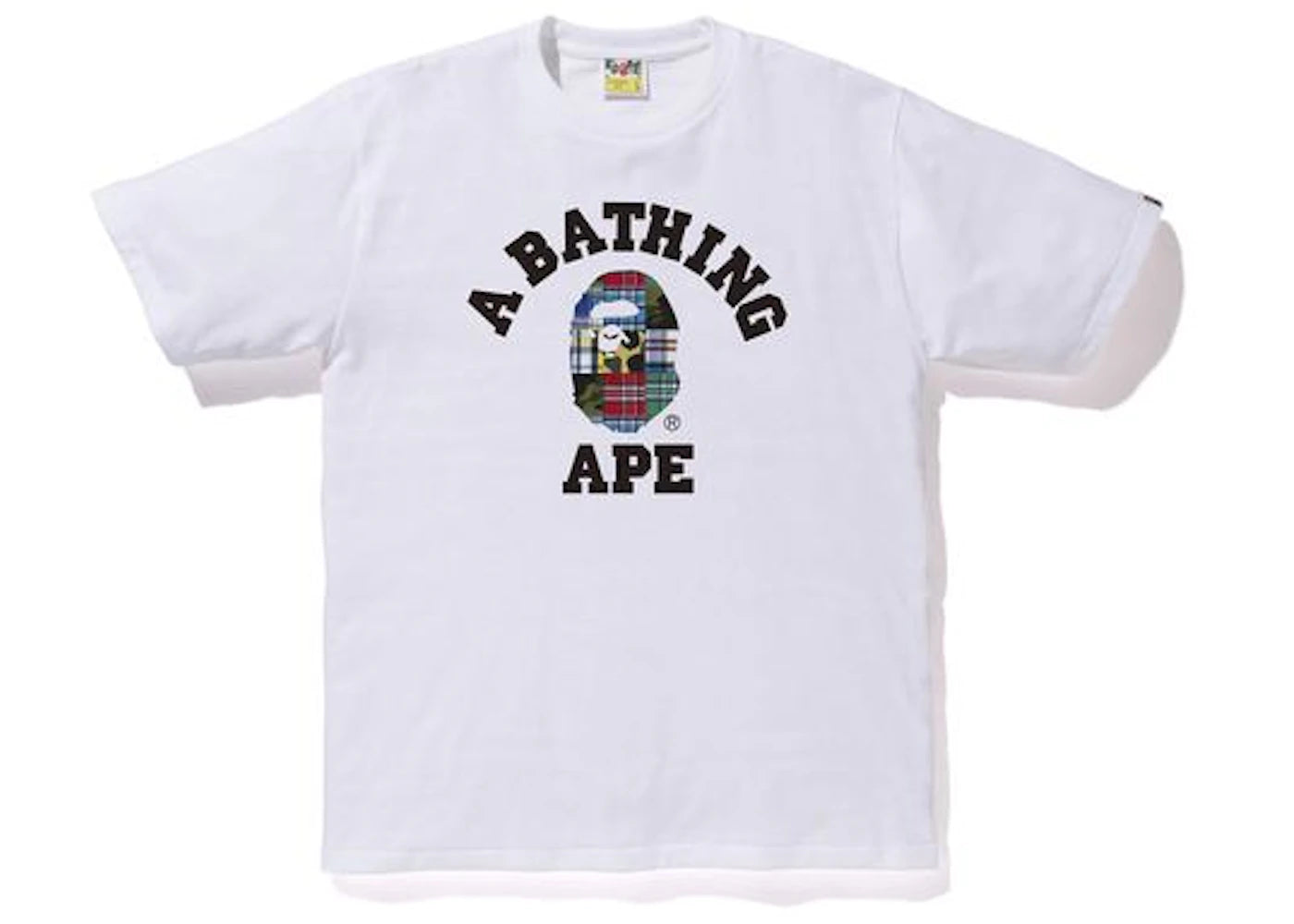 BAPE Patchwork College Patchwork Tee White