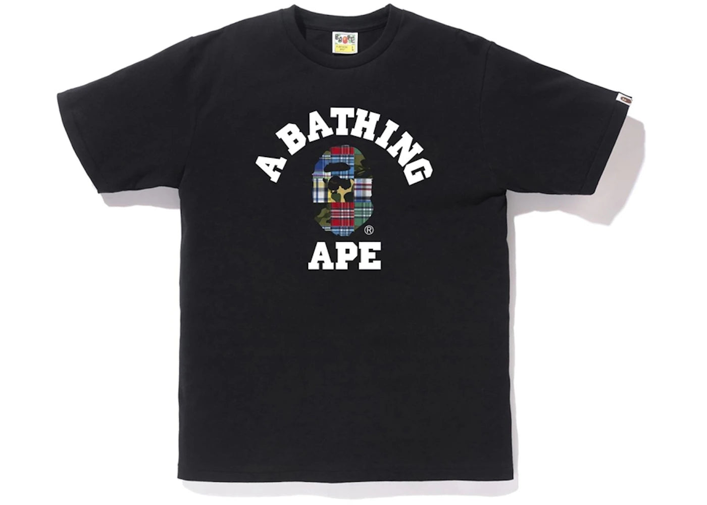 BAPE Patchwork College Tee Black