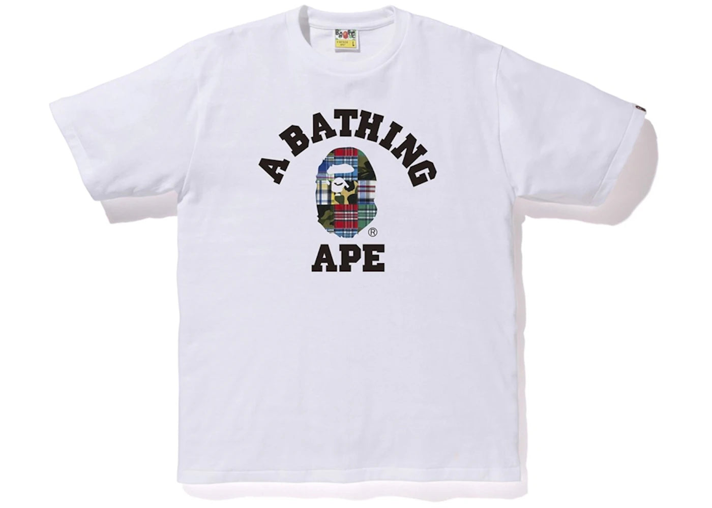 BAPE Patchwork College Tee White