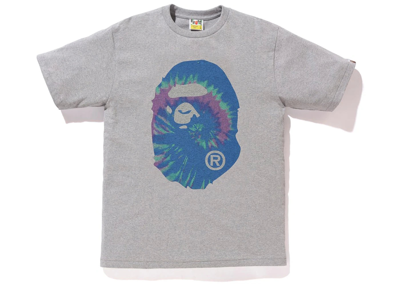 BAPE Pigment Tie Dye Big Ape Head Tee Grey/Blue