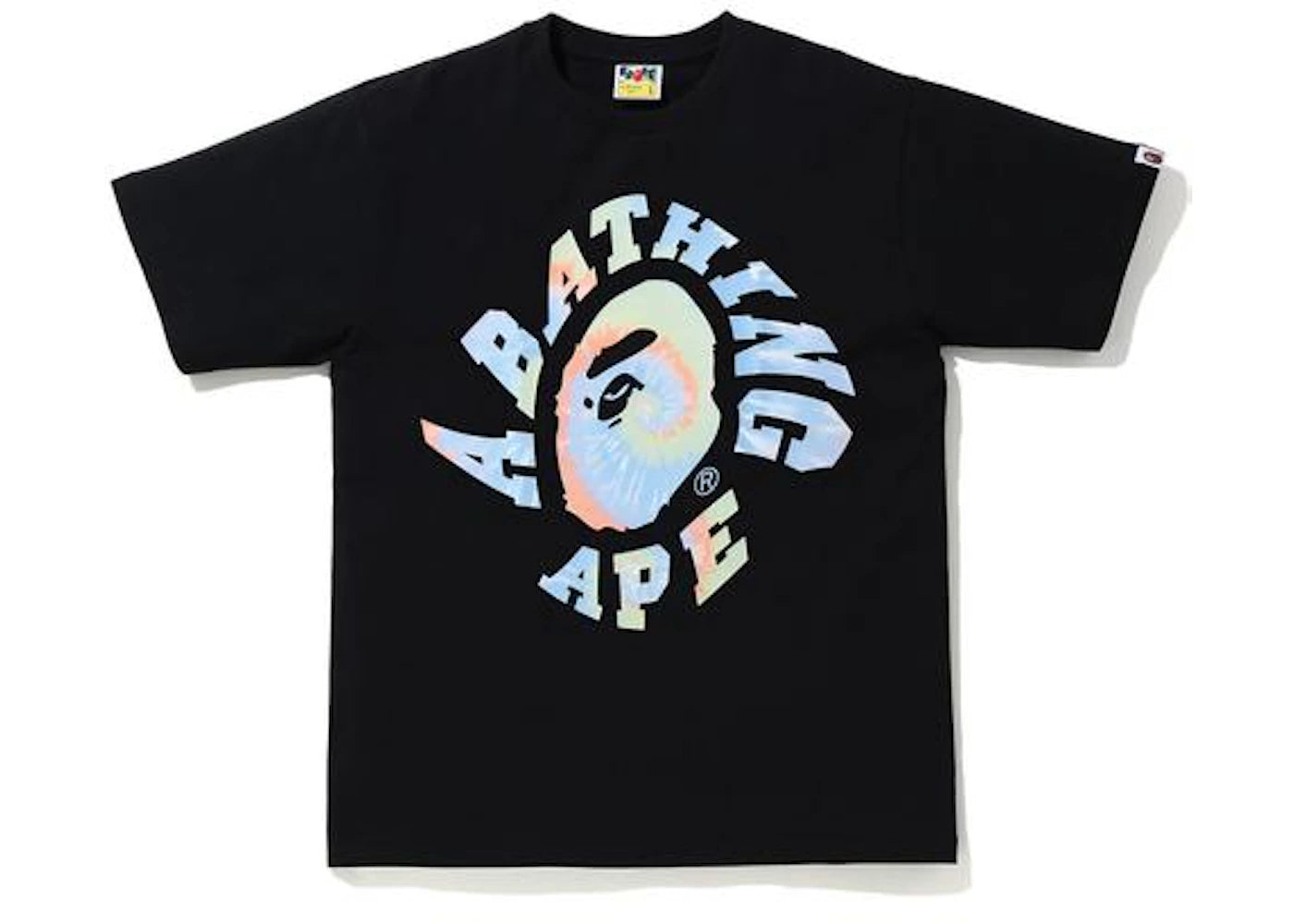 BAPE Pigment Tie Dye Twist College T-shirt Black/Sax