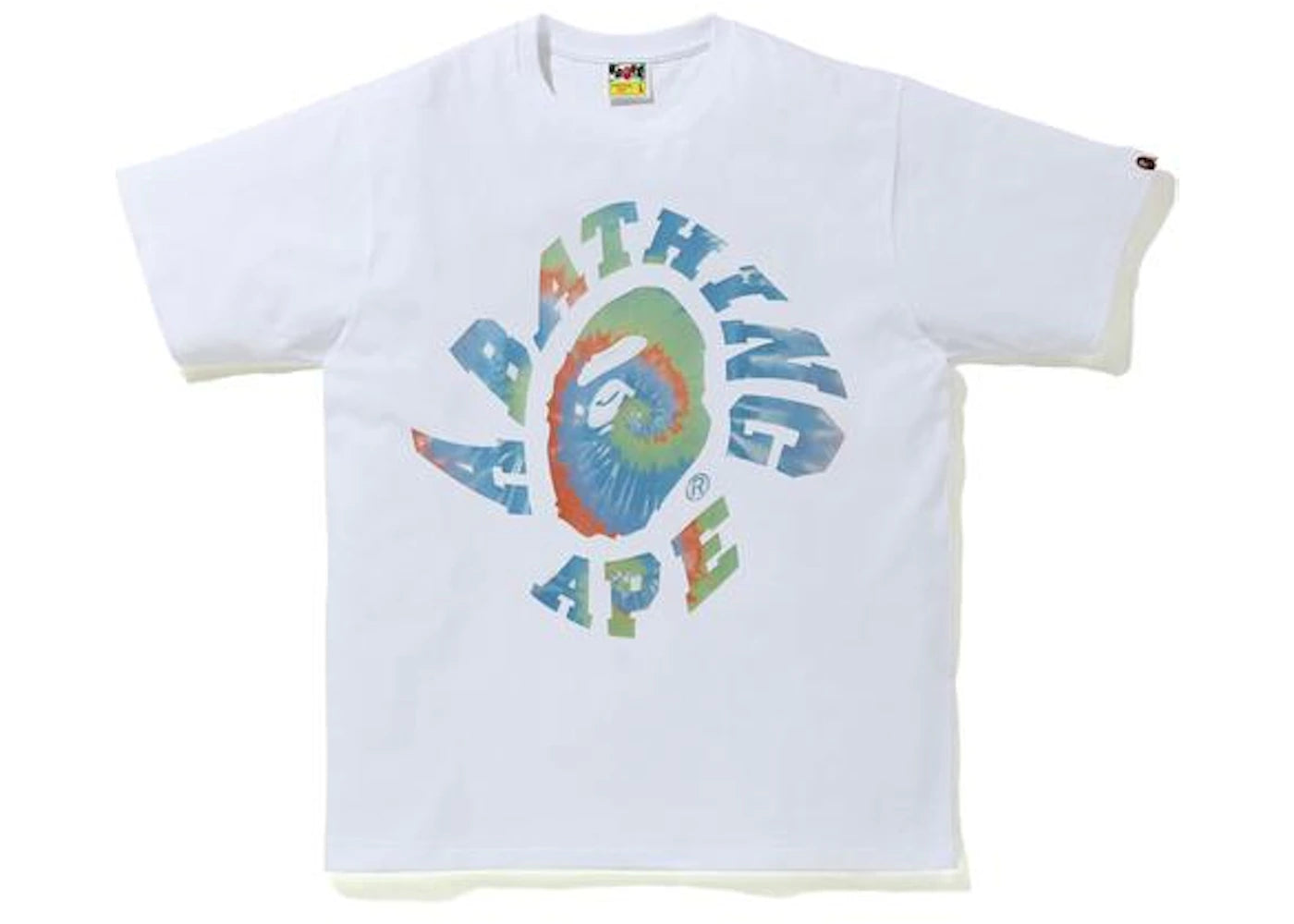 BAPE Pigment Tie Dye Twist College T-shirt White/Sax