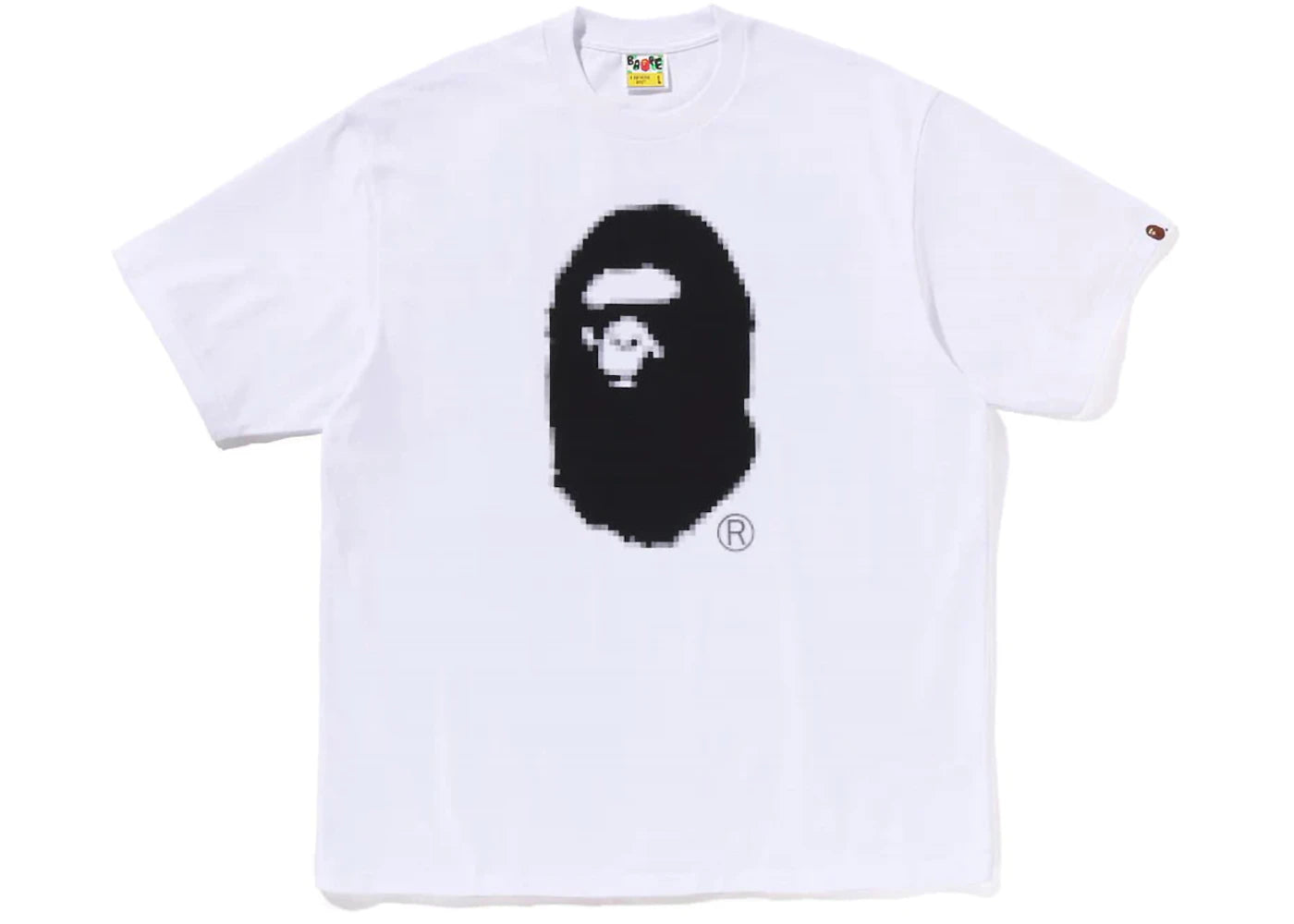 BAPE Pixel Ape Head Relaxed Fit Tee White