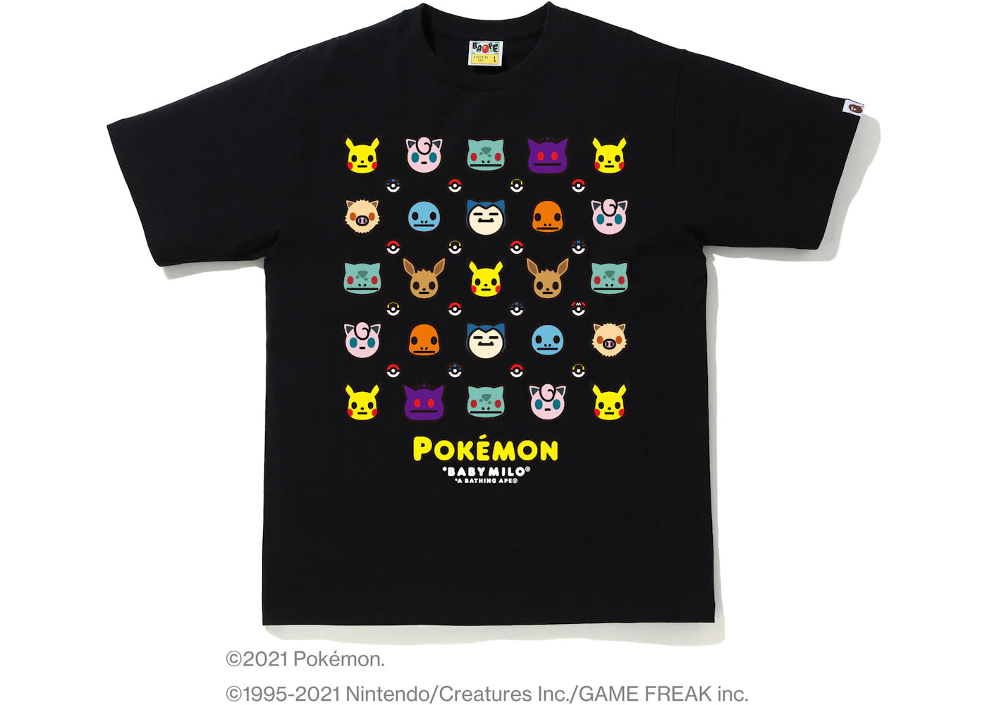 BAPE Pokémon Baby Milo #12 Tee Black