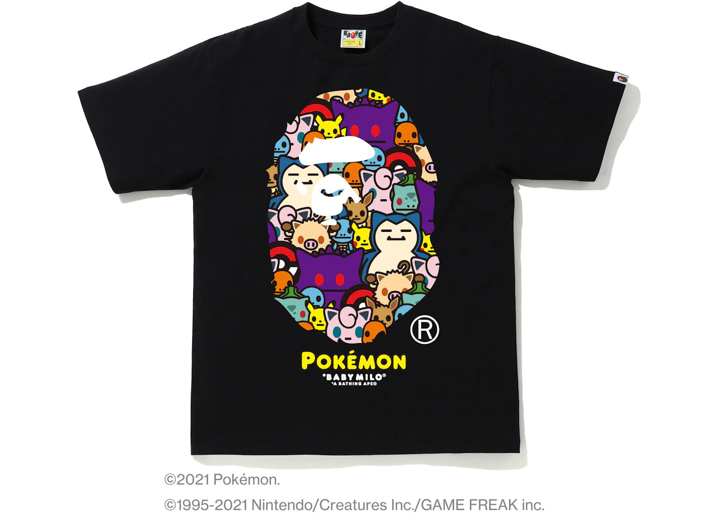BAPE Pokémon Baby Milo Ape Head #11 Tee Black
