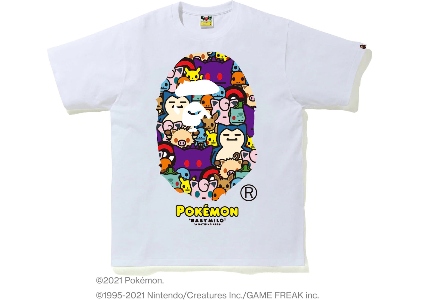 BAPE Pokémon Baby Milo Ape Head #11 Tee White