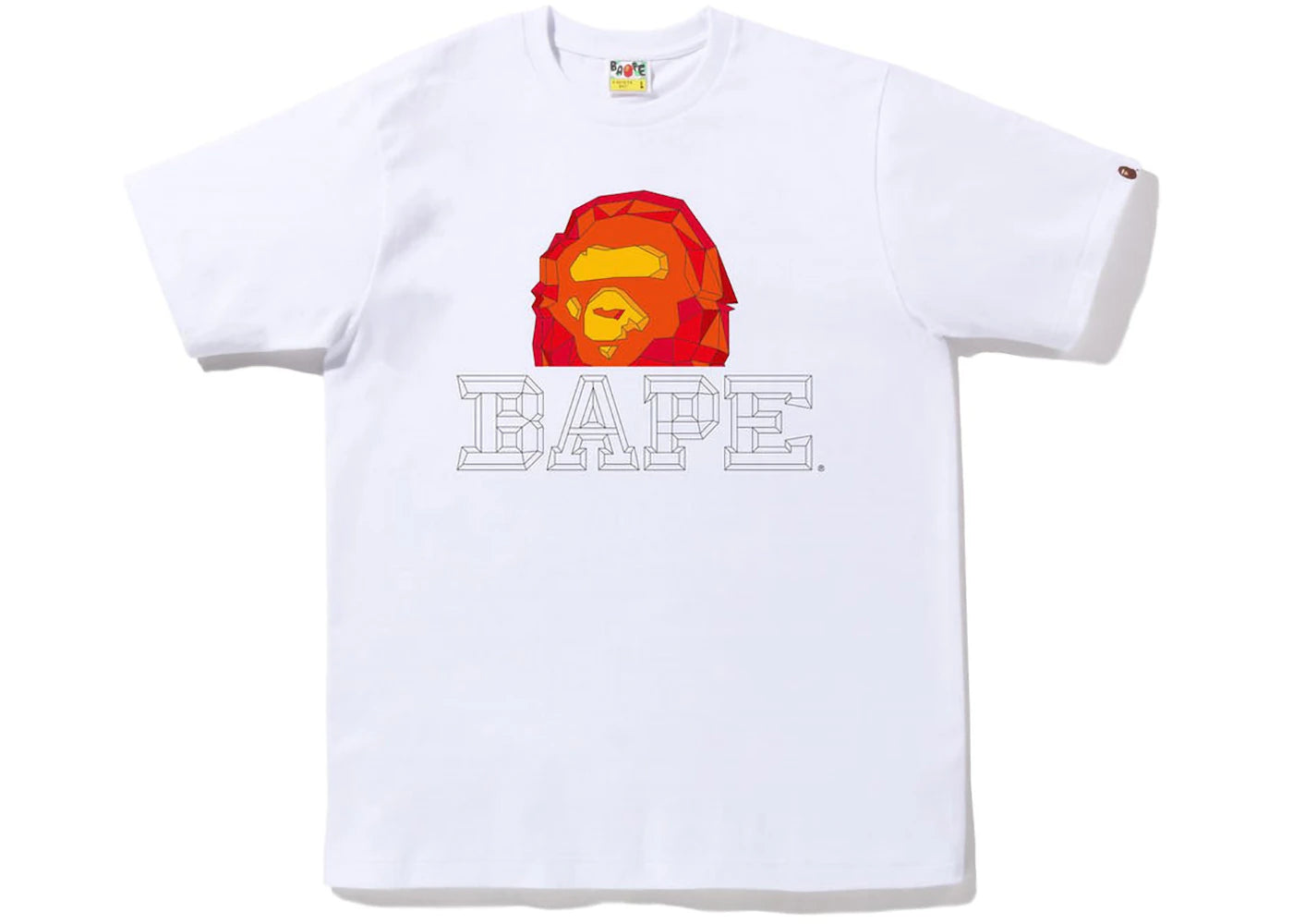 BAPE Polygon Ape Head Tee White